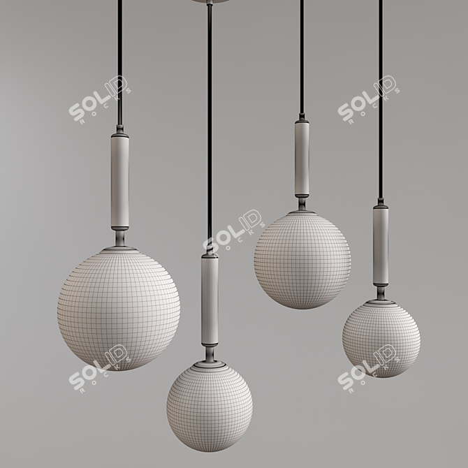 Contemporary Pendant Light Fixture 3D model image 2