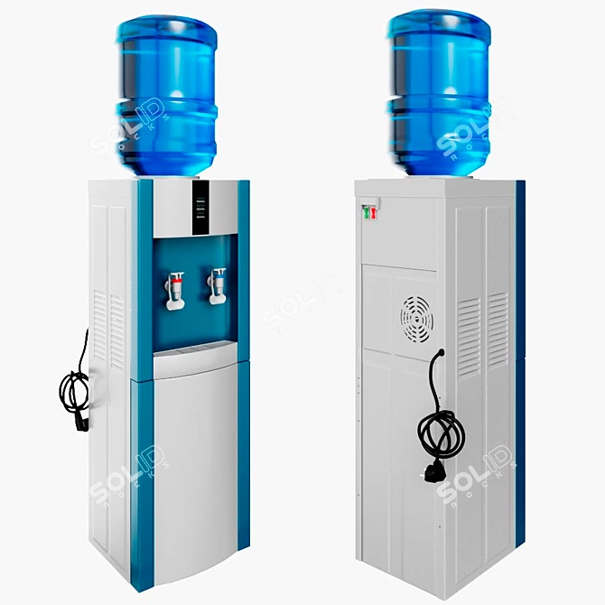 Sleek Water Cooler 3D model image 1