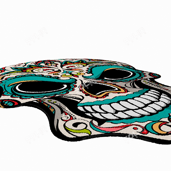 Skull Floral Carpet: Tattoo Salon 3D model image 3