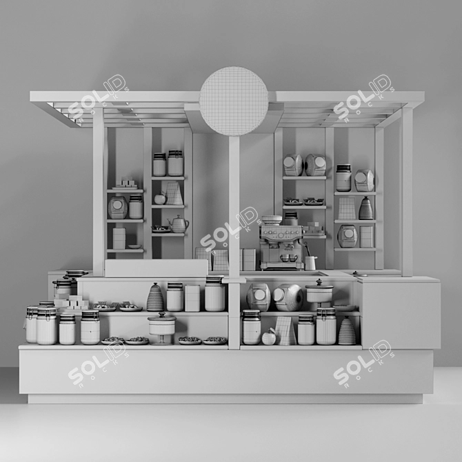 Supermarket Coffee Point: Machines, Cafe, Desserts 3D model image 2