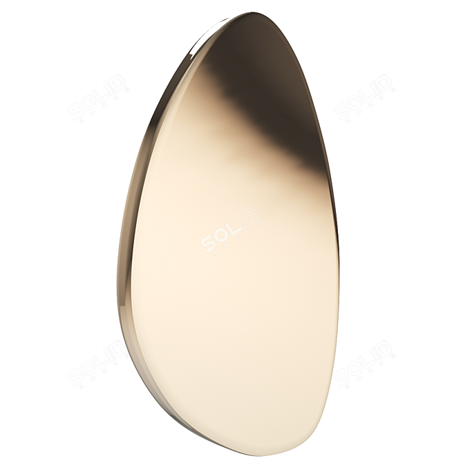 Ravishing Brass Mirror for Stylish Décor 3D model image 4