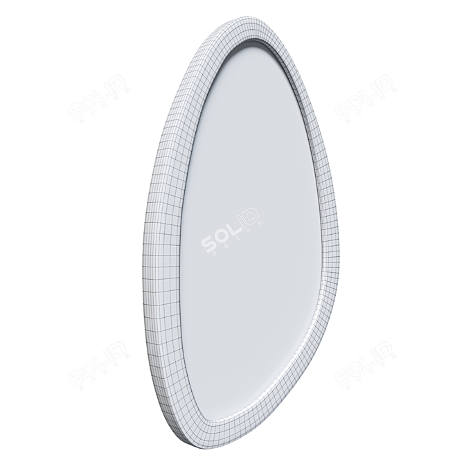 Ravishing Brass Mirror for Stylish Décor 3D model image 5