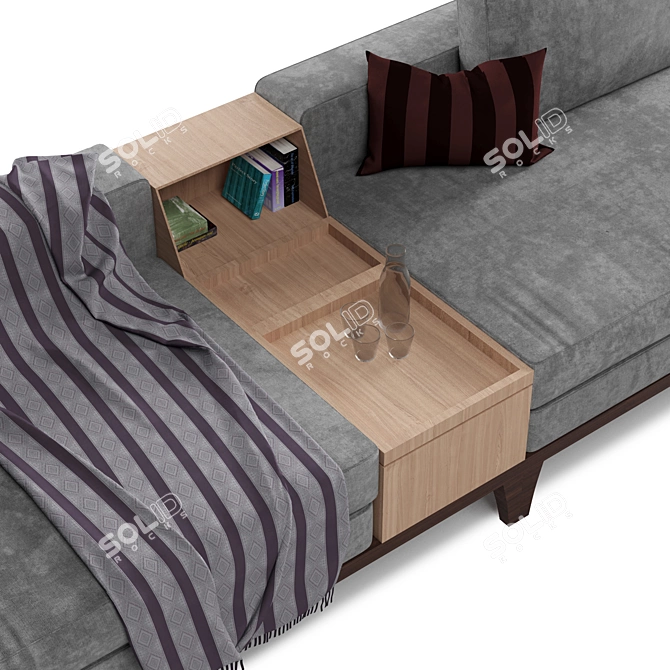 Versatile Taylor Sofa: Separable & Storage-Integrated 3D model image 4