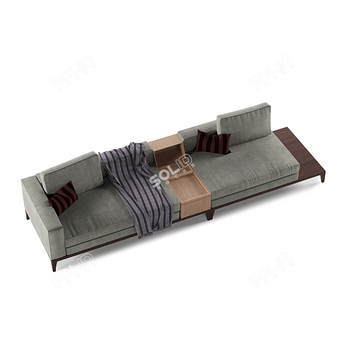 Versatile Taylor Sofa: Separable & Storage-Integrated 3D model image 8