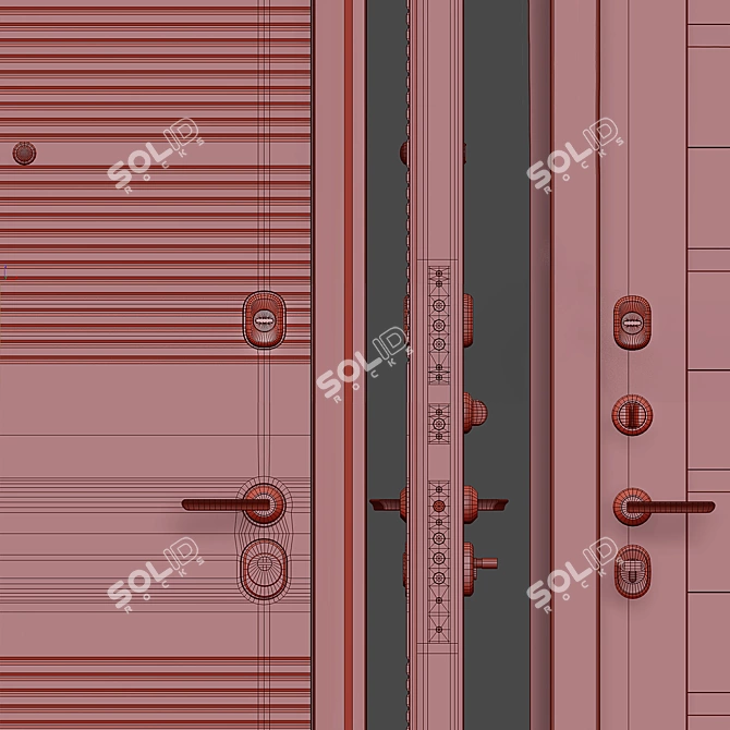 Sigma Comfort Steel Apartment Door 3D model image 2