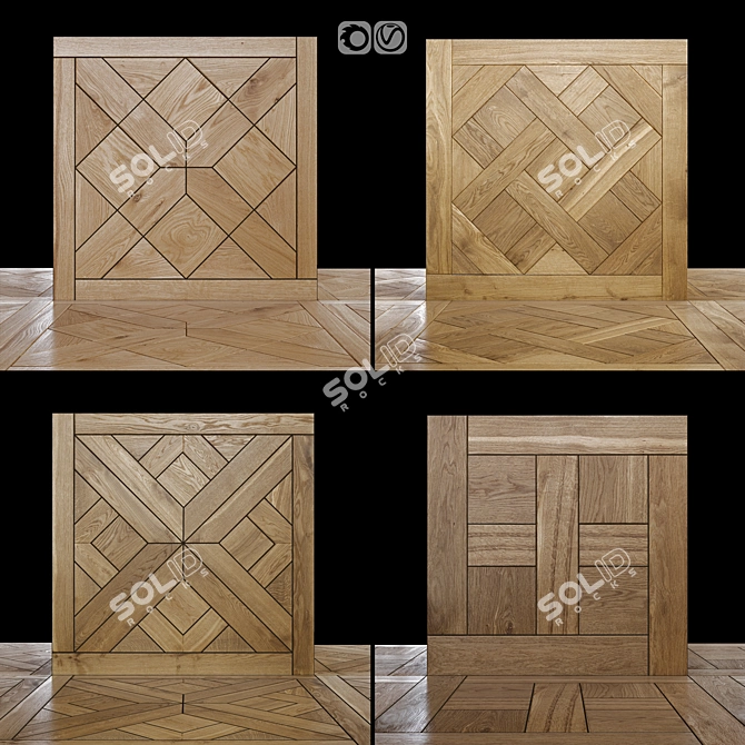 Natural Wood Texture 50x50 CM 3D model image 1