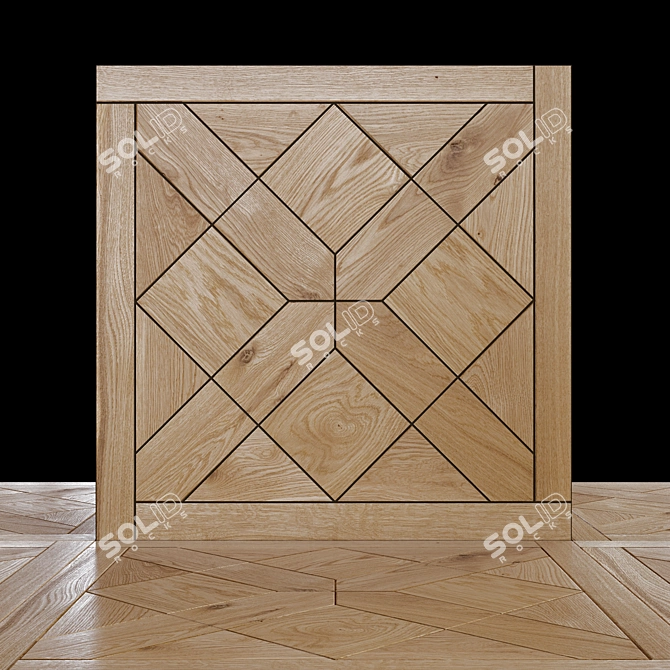 Natural Wood Texture 50x50 CM 3D model image 2