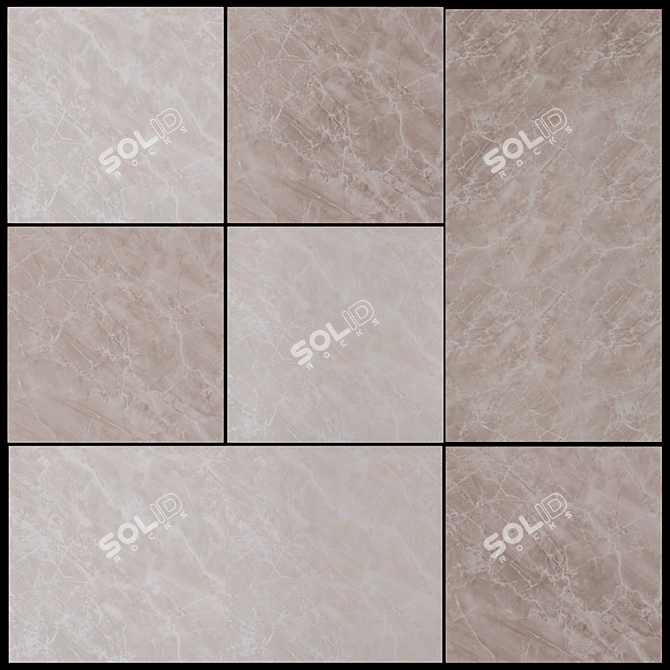 RICHMON BEIGE Porcelain Stoneware Lapped Tiles 3D model image 1