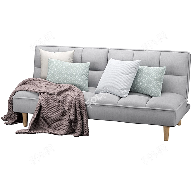 Modern Fabric Sofa Bed 3D model image 3