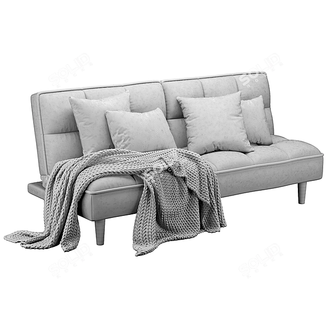 Modern Fabric Sofa Bed 3D model image 5