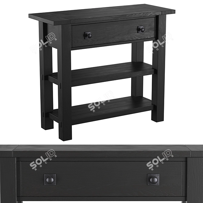 Compact Console Table for Small Spaces 3D model image 1