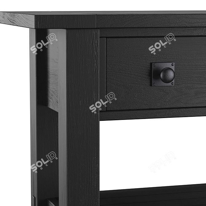 Compact Console Table for Small Spaces 3D model image 4