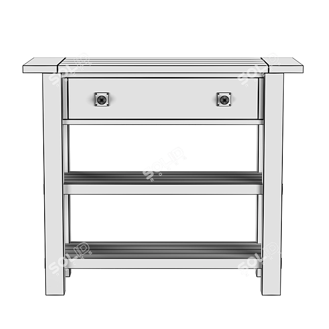 Compact Console Table for Small Spaces 3D model image 5