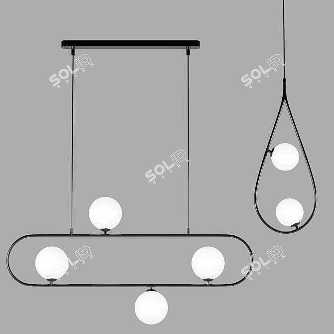 Greek-made Viokef Fancy Chandelier - Elegant & Versatile 3D model image 2