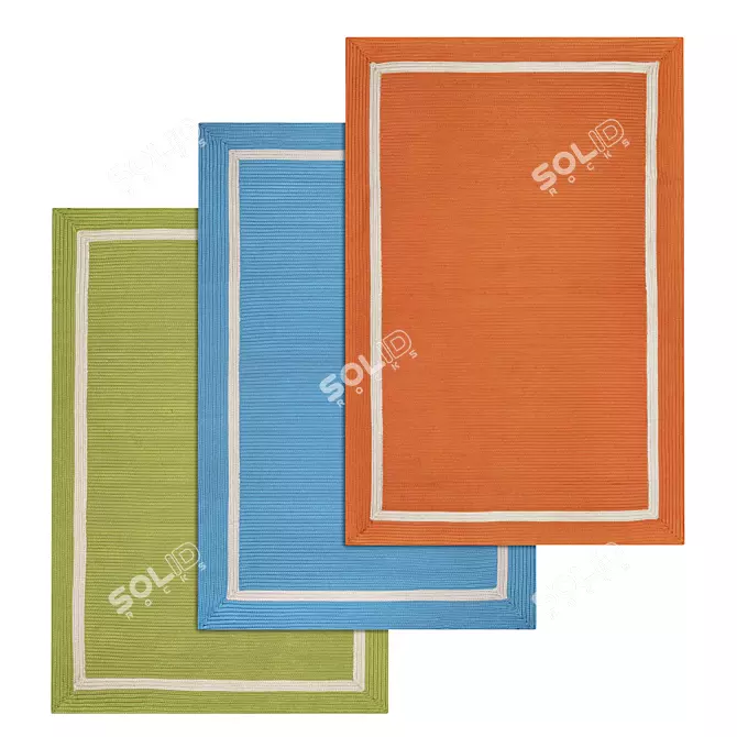 Stylish Carpet Set 3D model image 1