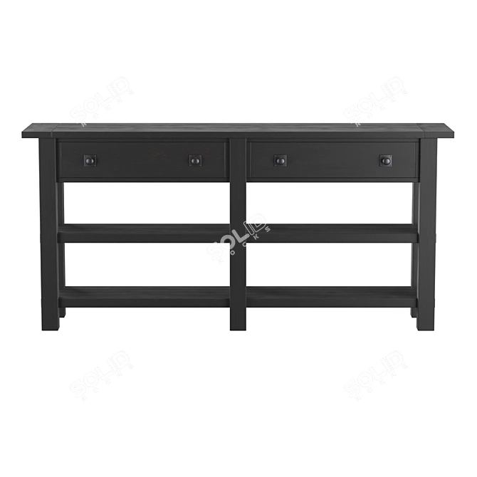 Rustic Benchwright Console Table 3D model image 2