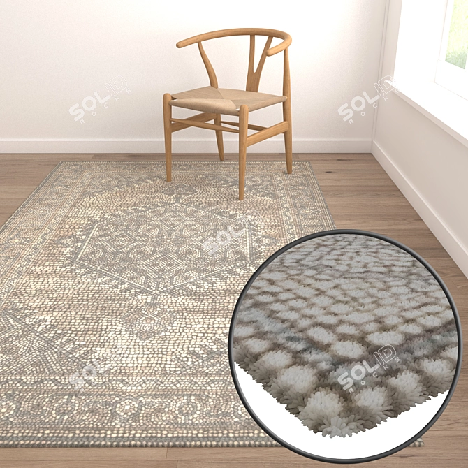 Luxury Carpet Set: High-Quality Textures for Close-Up and Wide-Angle Shots 3D model image 5