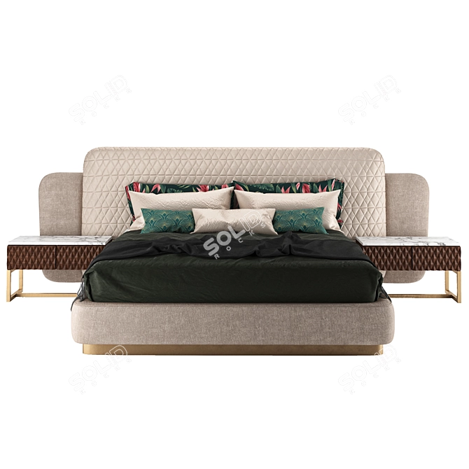 Royal Dream King Size Bed 3D model image 4