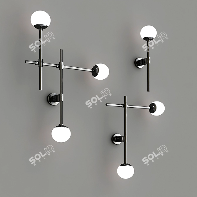 Elegant LED Sconces Collection 3D model image 2