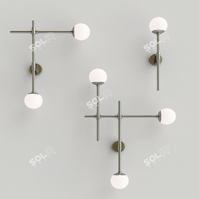 Elegant LED Sconces Collection 3D model image 3