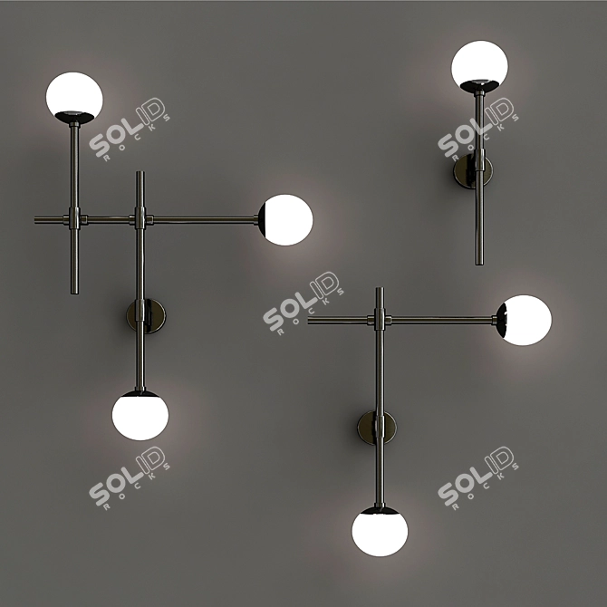 Elegant LED Sconces Collection 3D model image 4