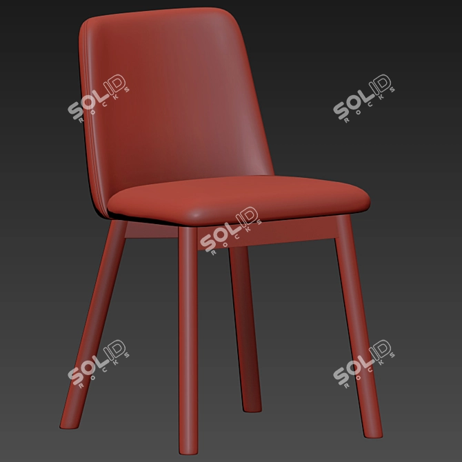 Modern Minimalist Dining Chair 3D model image 4
