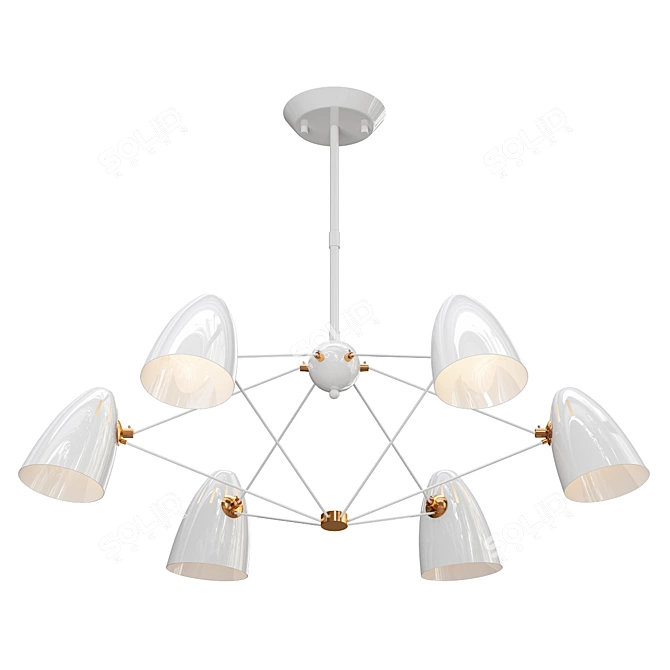 Elegant Humpen Pendant Light 3D model image 1