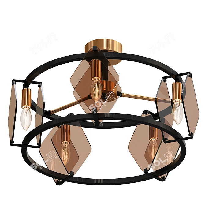 Aragon Eurosvet Black Ceiling Chandelier 3D model image 1