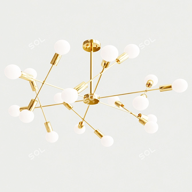 Nordic Glass Chandelier | Personality & Style 3D model image 1