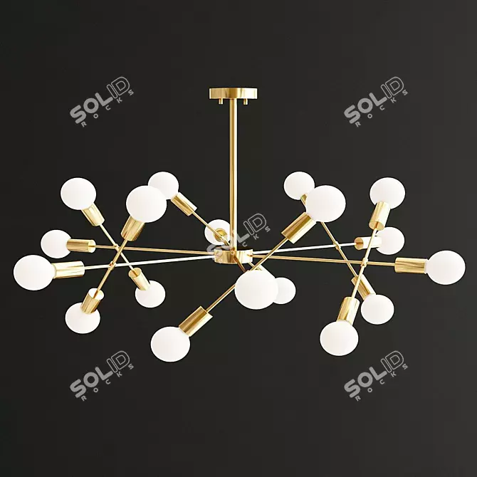 Nordic Glass Chandelier | Personality & Style 3D model image 3