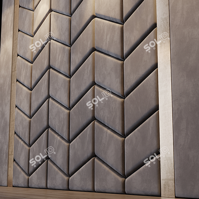 Title: Elegant Wall Panel Set 3D model image 4