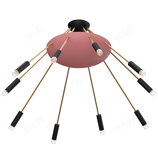 Luxury Italian Ten-Arm Chandelier 3D model image 1