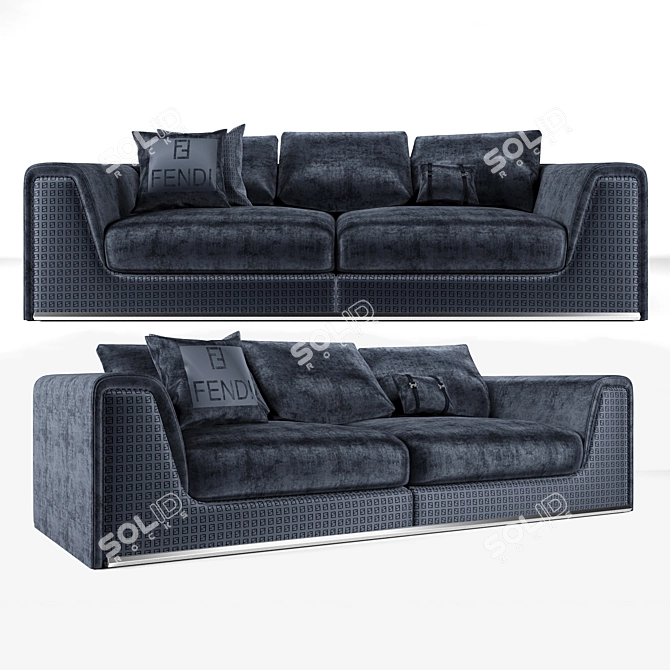 Luxurious Fendi Casa Sofa: Unrivalled Elegance 3D model image 1