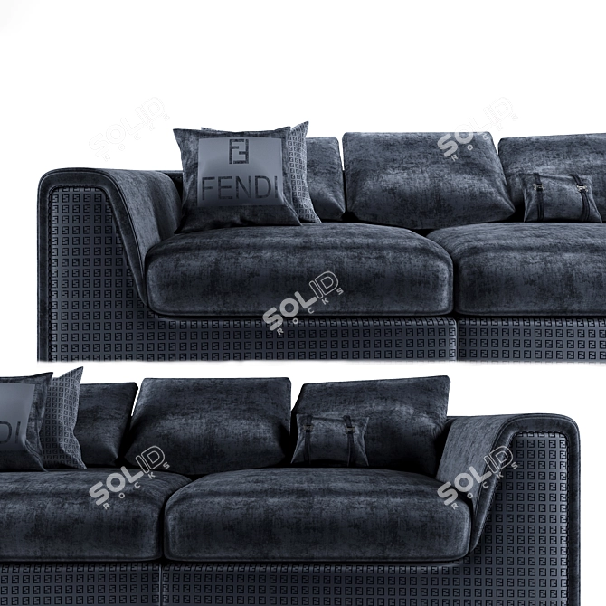 Luxurious Fendi Casa Sofa: Unrivalled Elegance 3D model image 2