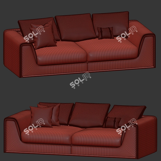 Luxurious Fendi Casa Sofa: Unrivalled Elegance 3D model image 3