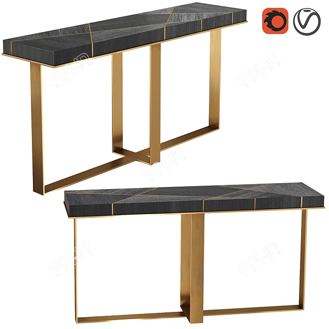 Starfall Console Table: Sleek and Stylish Design 3D model image 1