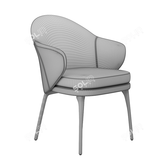 Modern Luxe: Angie Armchair by Minotti 3D model image 5