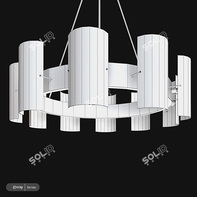 Elegant Sadless Chandelier by Romatti 3D model image 2