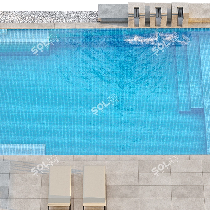 Versatile 3D Pool Model 3D model image 2