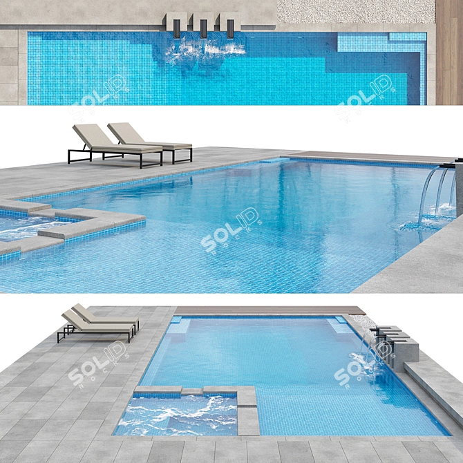 Versatile 3D Pool Model 3D model image 4