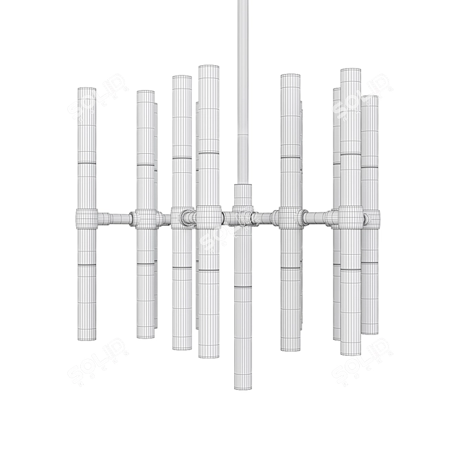 Elegant Turin Chandelier: A Timeless Lighting Masterpiece 3D model image 2