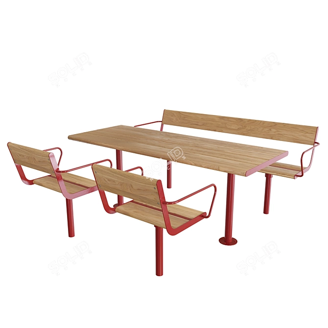 Vestre Urban Outdoor Furniture Set 3D model image 1
