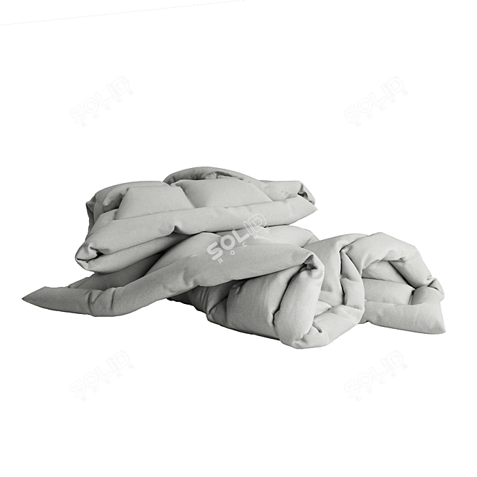 Luxurious Cozy Comfort:  Ultra-Soft Blanket 3D model image 4