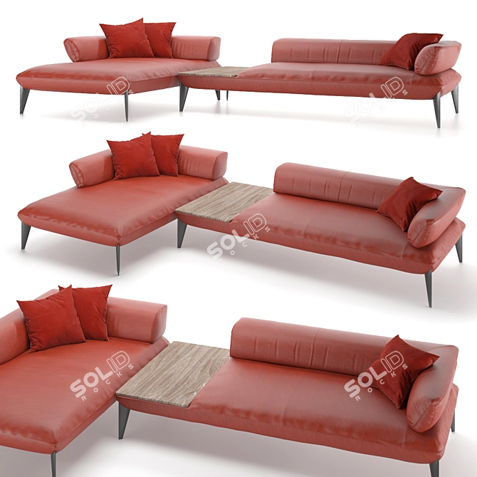 Modern Urban Avenue Sofa 3D model image 1