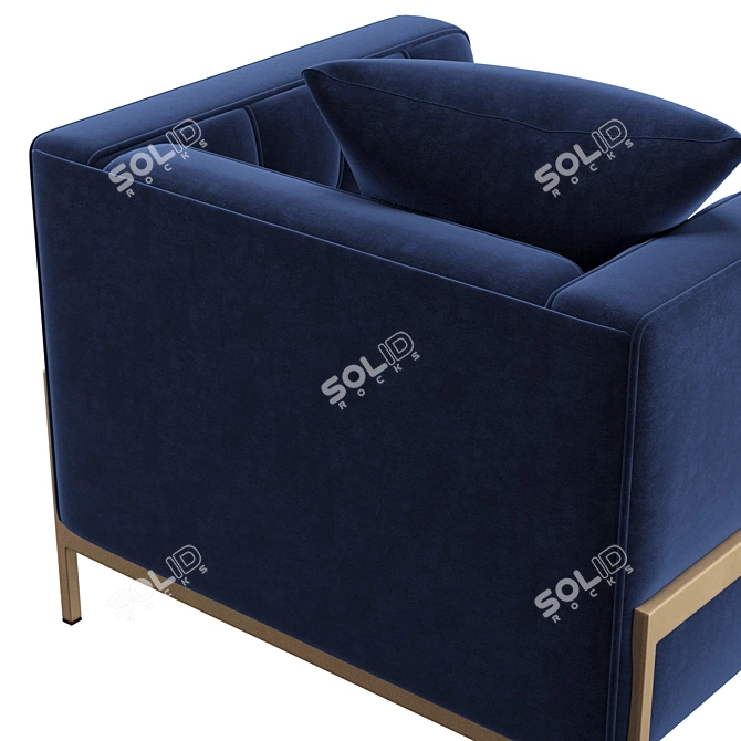 Sleek Austin Chair 3D model image 2