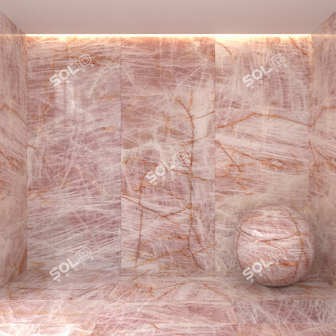 Pink Lumix Marble Tiles 3D model image 1