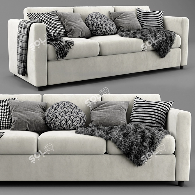 Ikea Finnala Three-Seater Sofa 3D model image 1