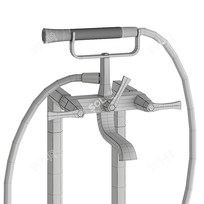 Chérie Bath Mixer with Floor Mount Legs - Stylish and Functional 3D model image 2