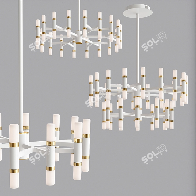 Modern LED Chandelier Collection 3D model image 4