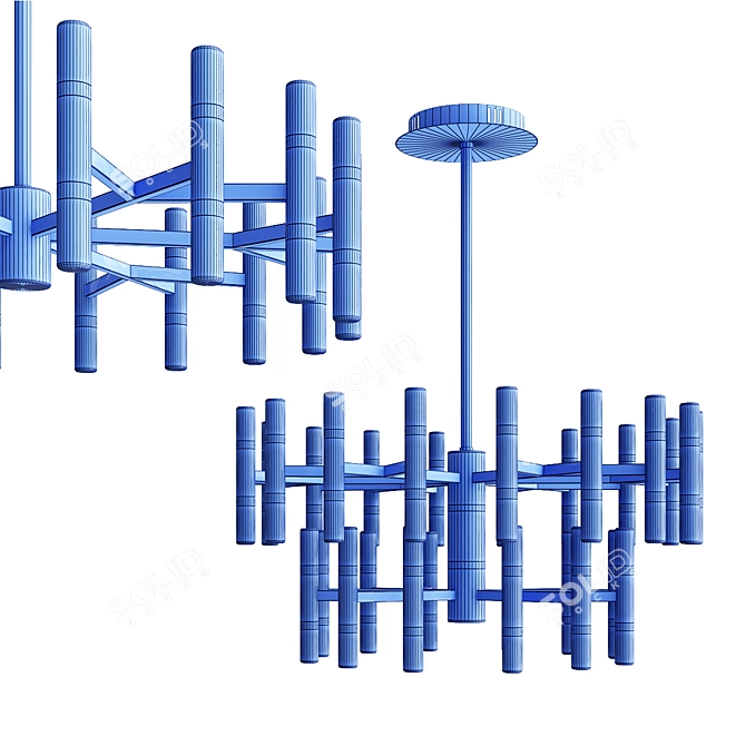 Modern LED Chandelier Collection 3D model image 5